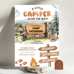 Eine kleine Camper auf dem Weg Baby Shower Einladung