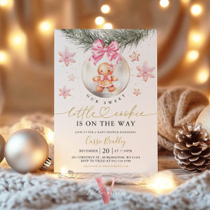 Eine kleine Cookie-Girlande Lebkuchen-Baby-Party Einladung