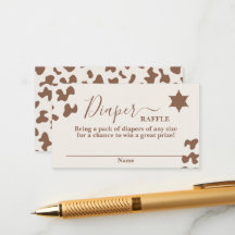 Eine kleine Cowboy Baby Duschkabine Diaper Raffeka