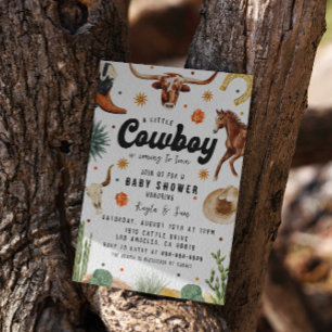 Eine kleine Cowboy-Babydusche Einladung