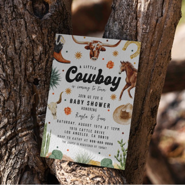 Eine kleine Cowboy-Babydusche Einladung (Von Creator hochgeladen)