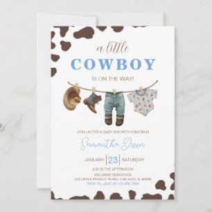 Eine kleine Cowboy-Babydusche Einladung