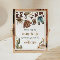 Eine kleine Cowboy-Babydusche-Umschlagstation