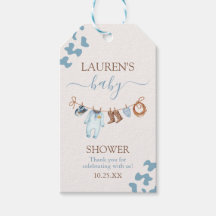 Eine kleine Cowboy-Blau-Baby-Party-Geschenkkarte f
