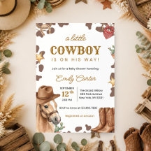 Eine kleine Cowboy ist auf dem Weg Baby Shower