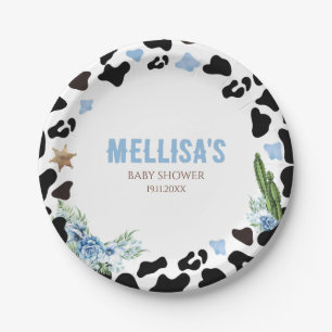 Eine kleine Cowboy-Western-Jungen-Baby-Party Pappteller