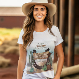 Eine kleine Cowboy-Western-Kinderdusche Tri-Blend Shirt