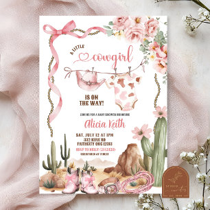 Eine kleine Cowgirl-Baby-Party Einladung