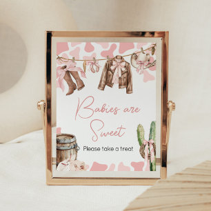 Eine kleine Cowgirl-Babydusche Babys sind süß Poster