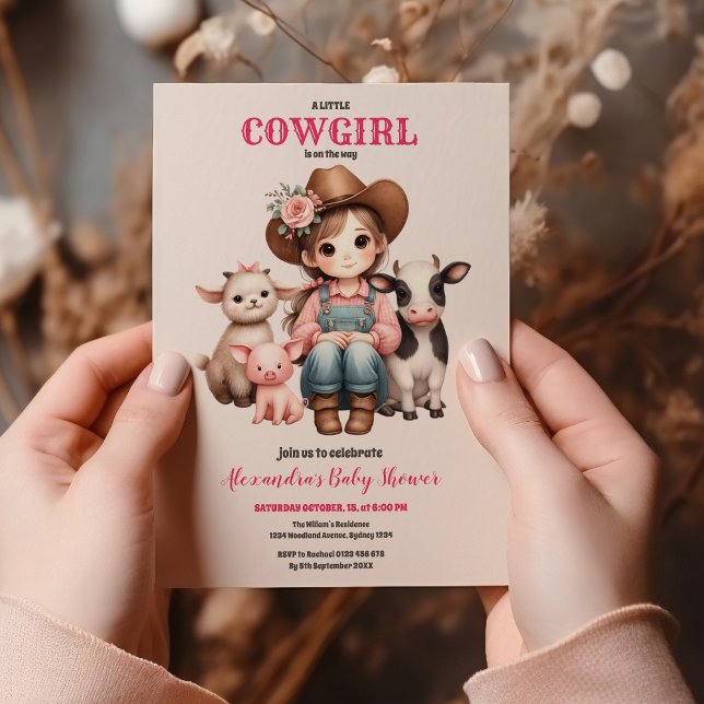 Eine kleine Cowgirl Babydusche Einladung (Von Creator hochgeladen)