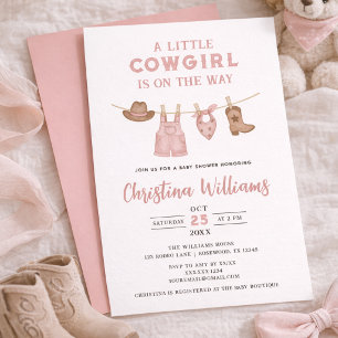 🤠 Eine kleine Cowgirl ist auf dem Weg Einladung
