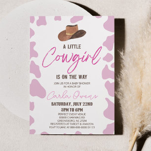 Eine kleine Cowgirl ist unterwegs! Rodeo-Baby-Part Einladung