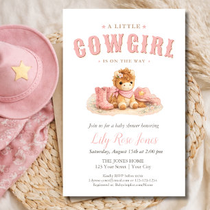 Eine kleine Cowgirl süße rosa Mädchen-Baby-Party B Flyer