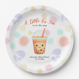 Eine kleine Cu-Tea-Bubble-Tea-Baby-Party Pappteller