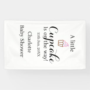 Eine kleine Cupcake ist auf dem Weg Baby Shower Na Banner