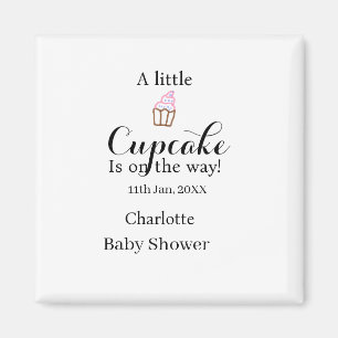 Eine kleine Cupcake ist auf dem Weg Baby Shower Na Magnet