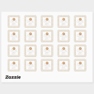 Eine kleine Cutie Pie Babyparty Neutral  Quadratischer Aufkleber