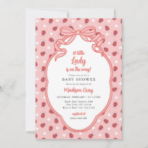 Eine kleine Dame auf dem Weg - Babyshower-Einladun