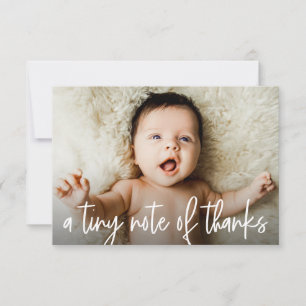 Eine kleine Dankesnotiz Baby-Foto Modern Dankeskarte