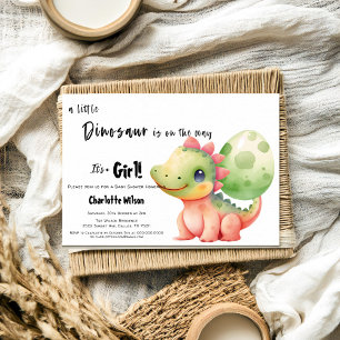 Eine kleine Dinosaurier-Baby-Party kommt Einladung