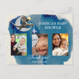 Eine kleine Dragon Baby Dusche Danke Foto Postkarte