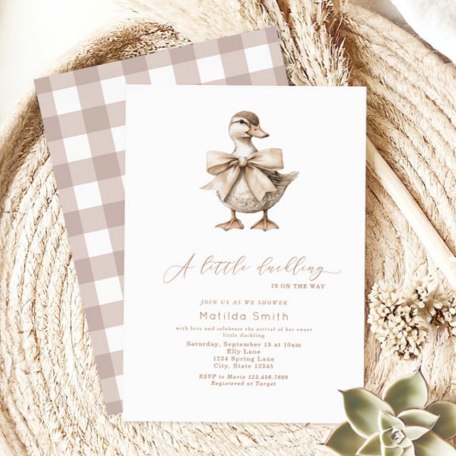 Eine kleine Duckling Baby Dusche Einladung (Von Creator hochgeladen)