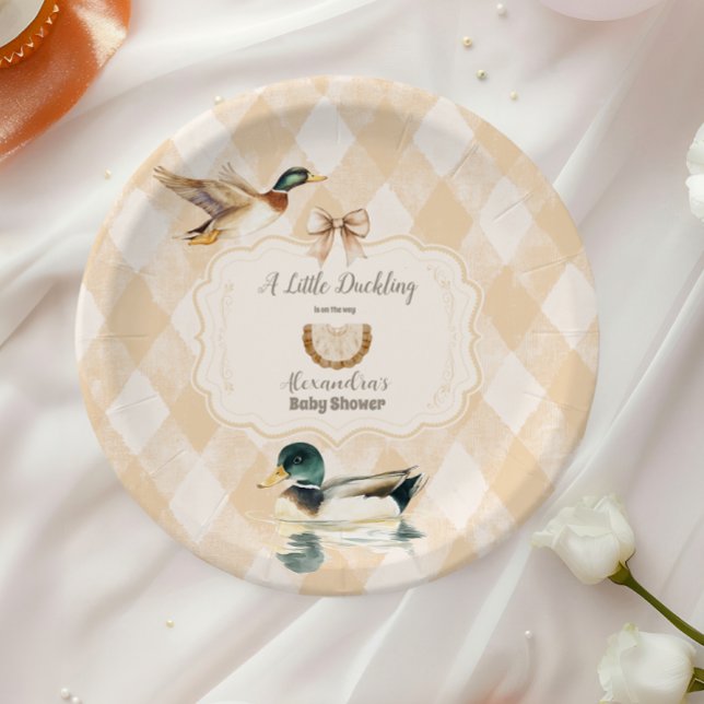 Eine kleine Duckling Baby Dusche Pappteller (Von Creator hochgeladen)