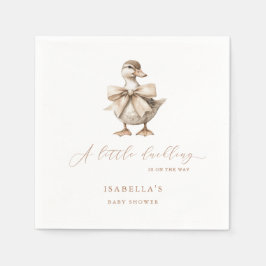 Eine kleine Duckling Baby Dusche Serviette