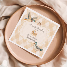 Eine kleine Duckling Baby Dusche Serviette