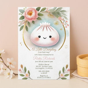 Eine kleine duftende Babydusche mit Florals Einladung