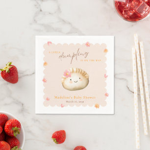 Eine kleine Dumpling auf dem Weg zur Niedlichen Gi Serviette