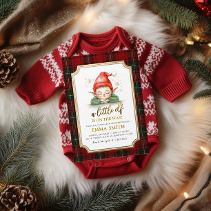 Eine kleine Elf-Baby-Party-Einladung Weihnachten Einladung