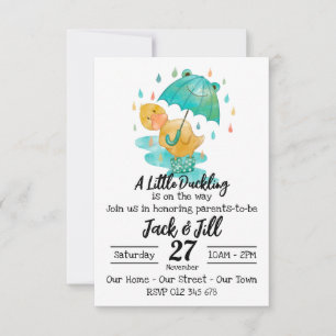 Eine kleine Ente ist auf dem Weg Einladung
