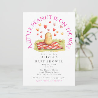 Eine kleine Erdnuss ist auf dem Weg Baby Shower Einladung