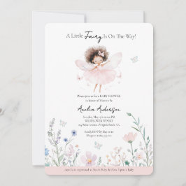 Eine kleine Fairy ist auf dem Weg Wildblume Einlad Einladung