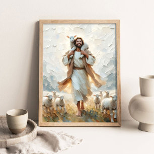 Eine kleine Familie, Digitale christliche Kunst, J Poster