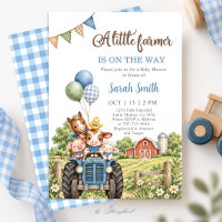 Eine kleine Farmer-Baby-Party für einen Jungen