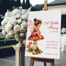 Eine kleine Fee & Pilz Baby Mädchen Shower Willkom