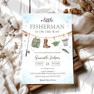 Eine kleine Fischer-Fisch-Baby-Party-Einladung Einladung