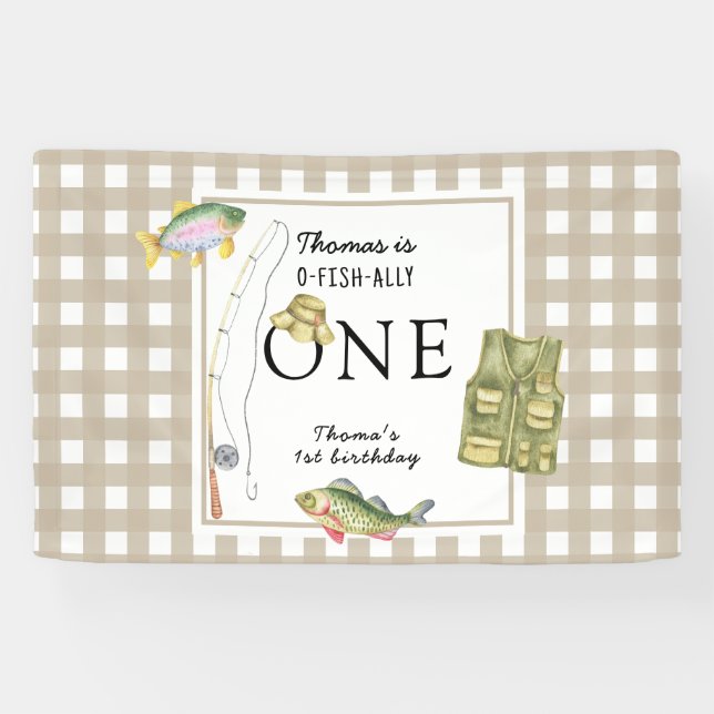 Eine kleine Fischerman Birthday Party Banner (Horizontal)