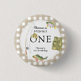 Eine kleine Fischerman Birthday Party Button