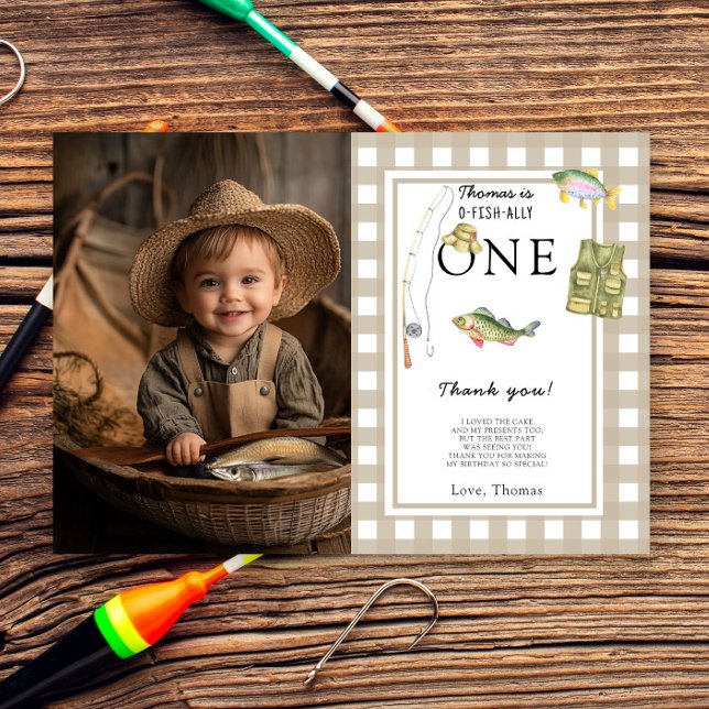 Eine kleine Fischerman Birthday Party Dankeskarte (Von Creator hochgeladen)