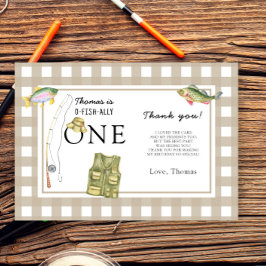 Eine kleine Fischerman Birthday Party Dankeskarte