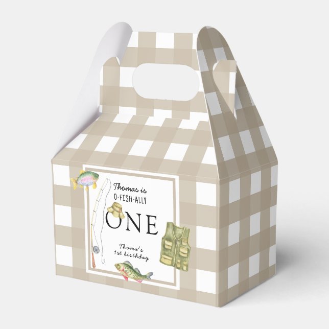 Eine kleine Fischerman Birthday Party Geschenkschachtel (Vorderseite)