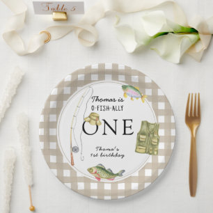 Eine kleine Fischerman Birthday Party Pappteller