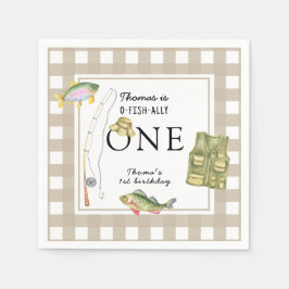 Eine kleine Fischerman Birthday Party Serviette