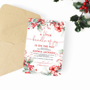 Eine kleine Flasche freudiger Weihnachtsdusche Einladung