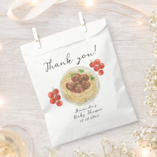 Eine kleine Frikadelle ist auf dem Weg Baby Shower Geschenktütchen