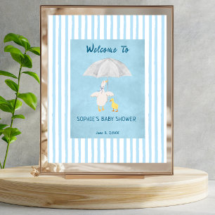 Eine kleine Gans ist auf dem Weg Baby Shower Begrü Poster