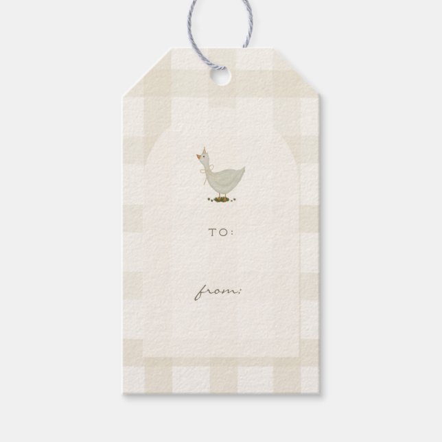 Eine kleine Gans Neutral Geschenkanhänger (Vorderseite)